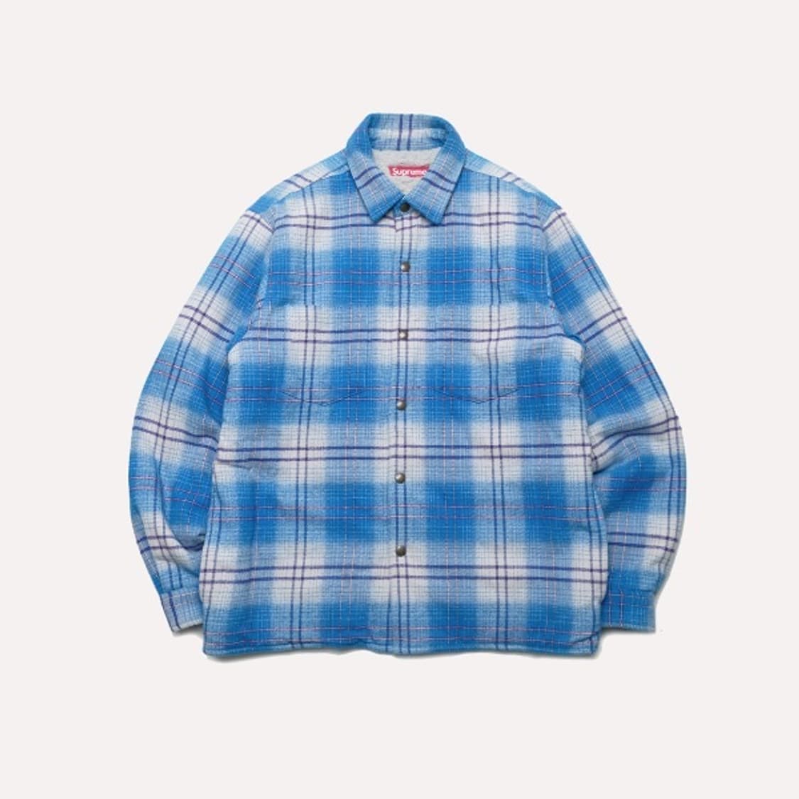 23fw lined flannel snap shirt 상품이미지1