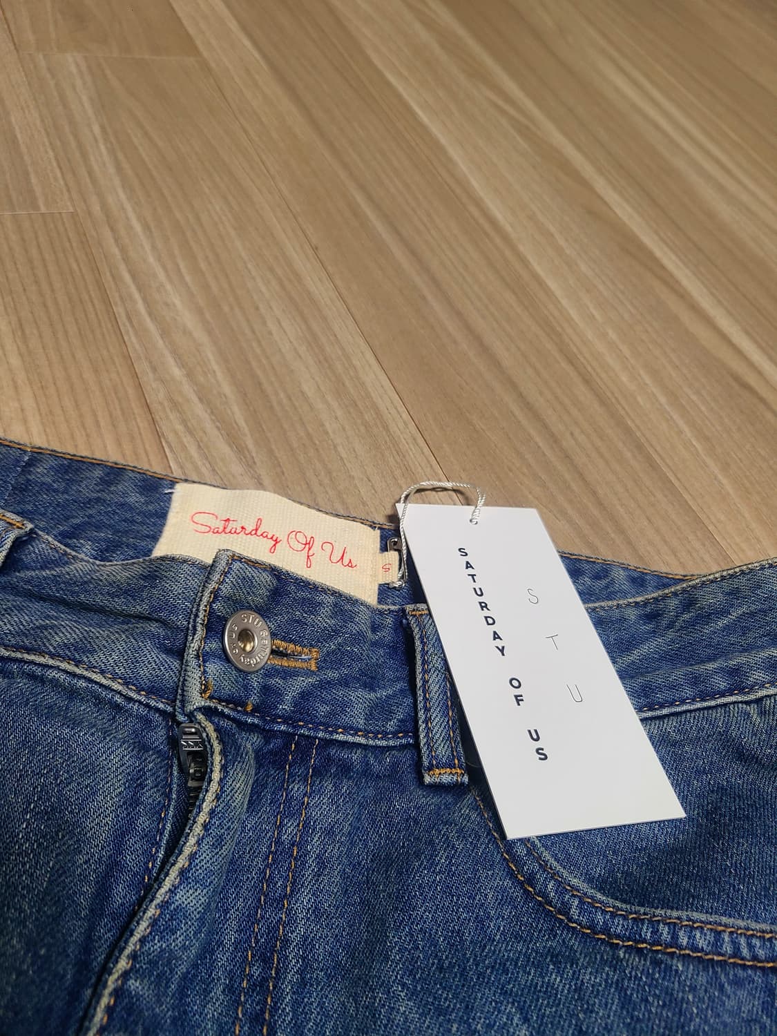 [S]STU 22FW 브러쉬 워시드 데님 팬츠 샌드 인디고 상품이미지3