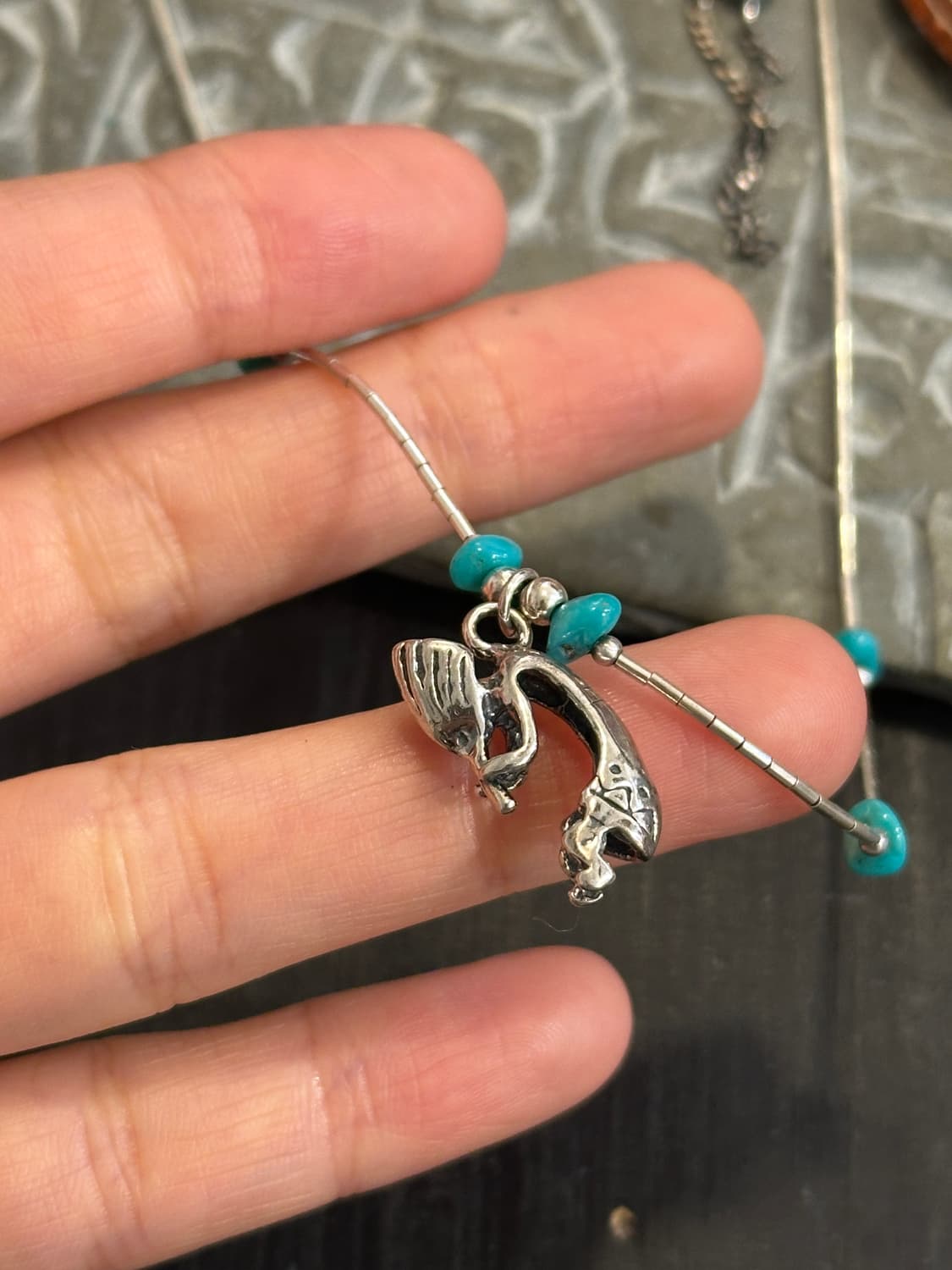 USA Vintage 925 Silver Kokopelli Turquoi 상품이미지6