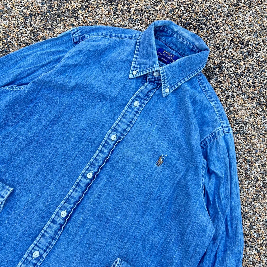 폴로 랄프로렌(polo ralph lauren) 샴브레이 데님 셔츠 상품이미지2