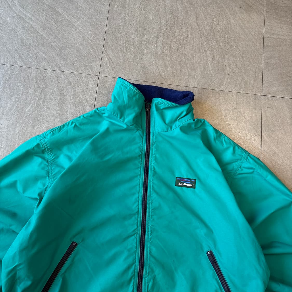 90년대 미국 생산 엘엘빈 청록 컬러 쓰리 시즌 웜업 자켓 상품이미지2