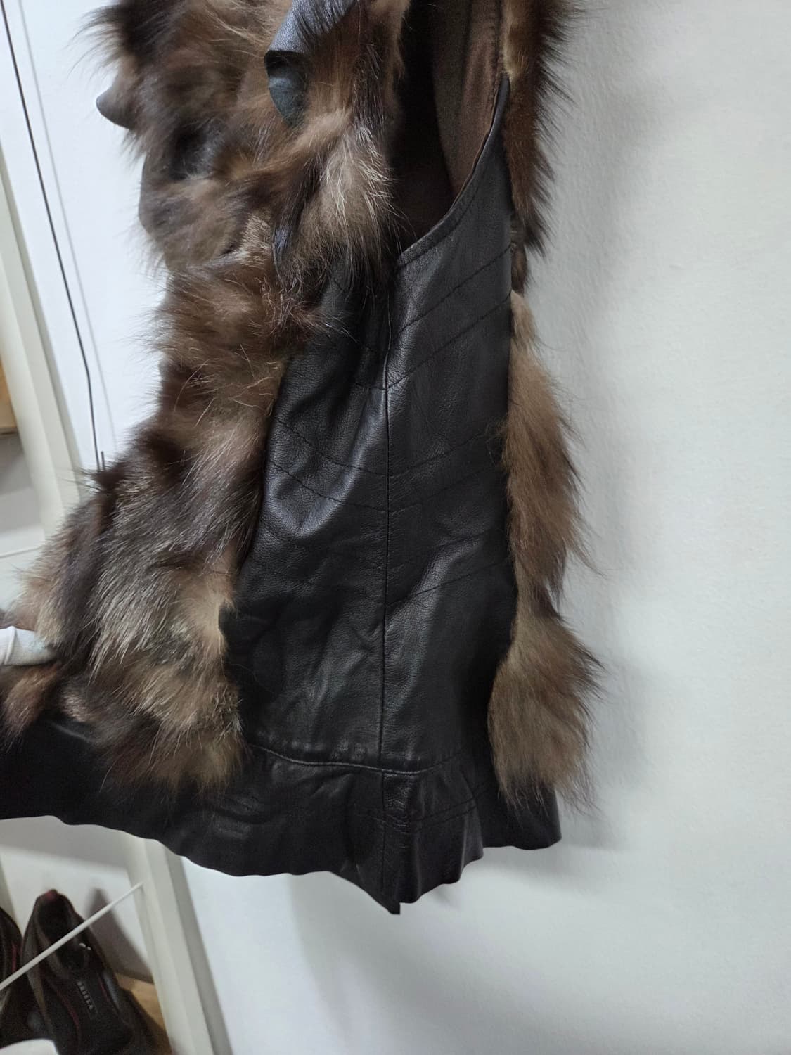 양가죽 리얼 폭스 퍼 베스트 조끼 Y2K 펑크룩 상품이미지5