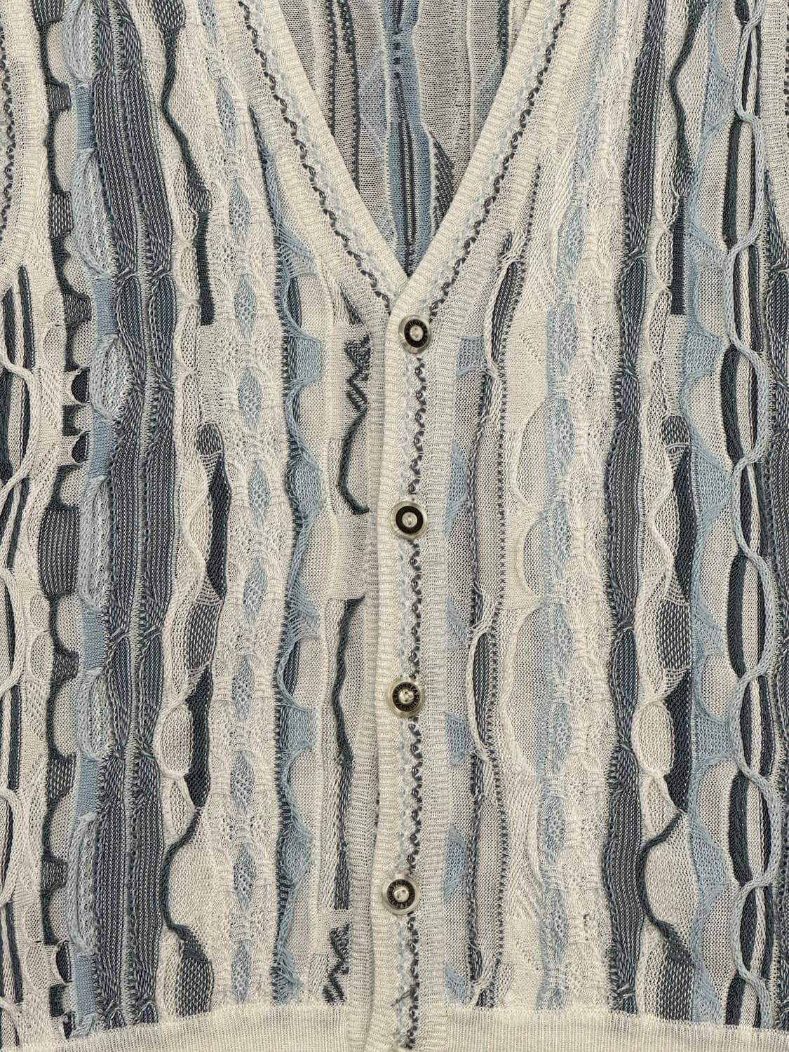 L)쿠지 빈티지 패턴 케이블 니트 베스트 상품이미지3