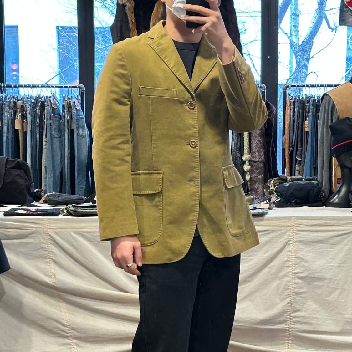 XL) 헨리코튼 몰스킨 블레이저 자켓 ITALY 상품이미지9