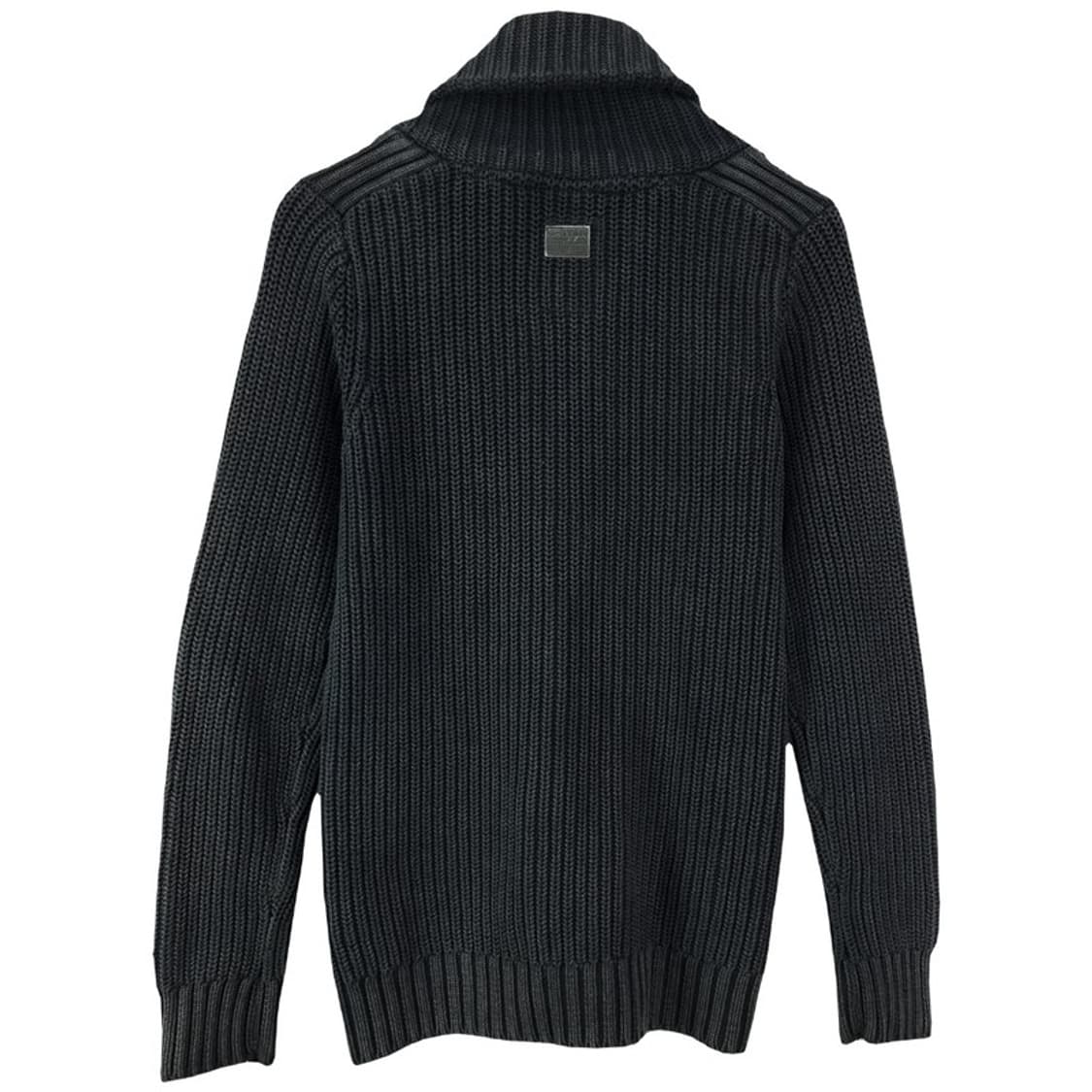 [지스타 로우] 빈티지 가공 슬림핏 숄카라 니트 가디건 M19928 상품이미지3