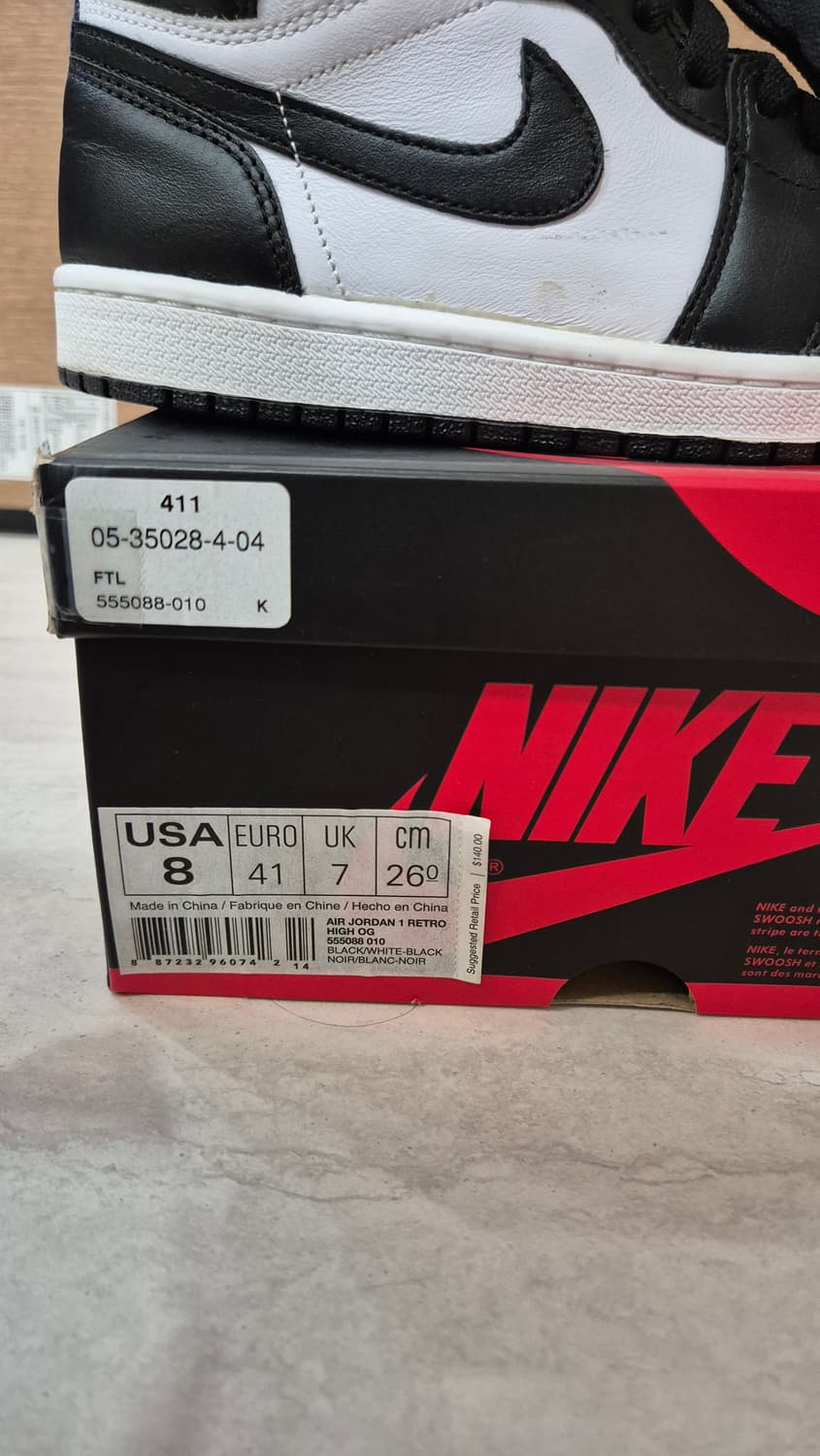 [260] 나이키 조던1 범고래 화이트블랙 2014 상품이미지10