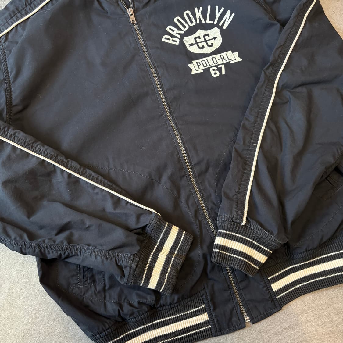 폴로 정품 블랙 브루클린 바시티 자켓 상품이미지8