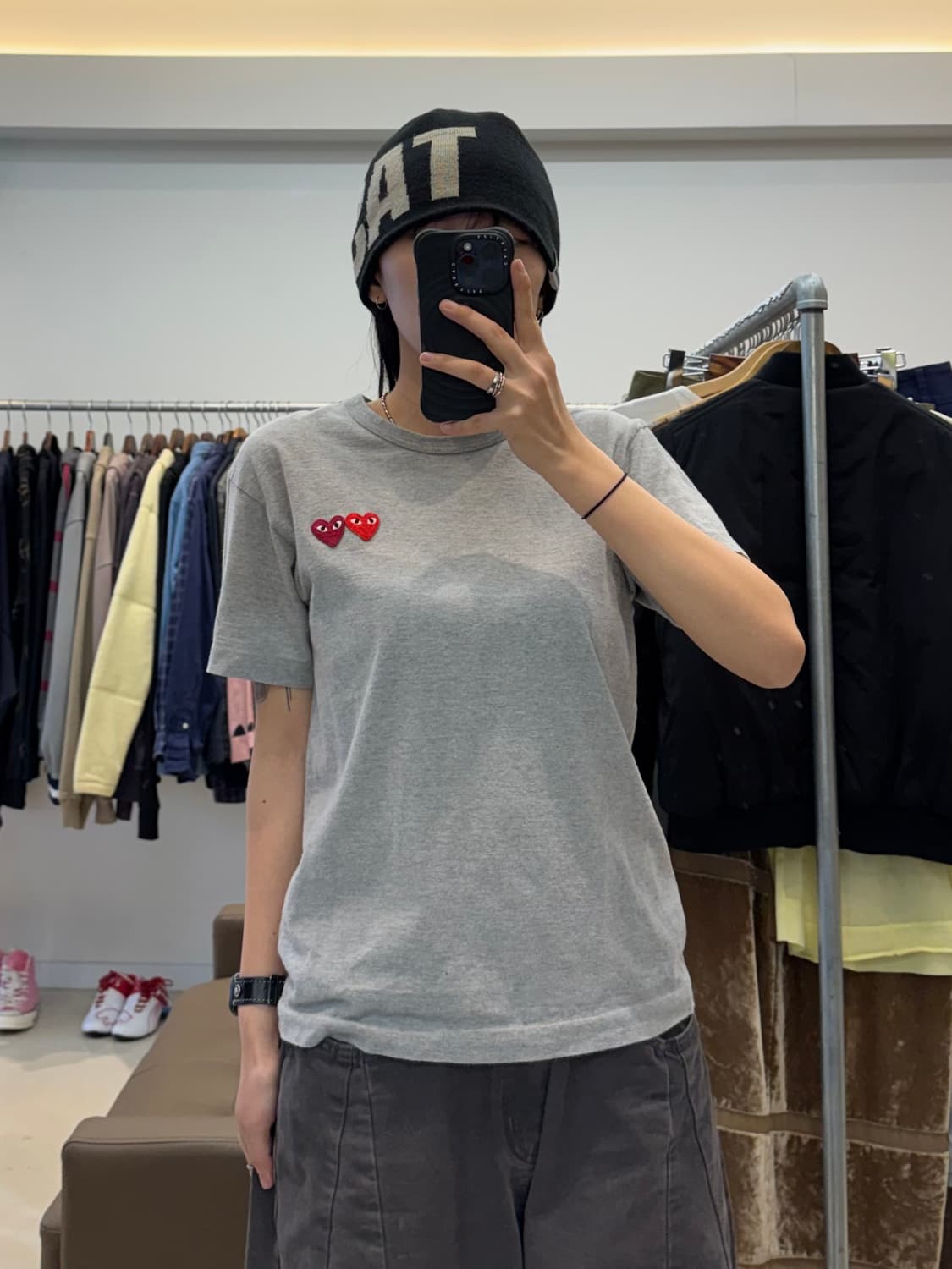 꼼데가르송 플레이 더블 하트 와펜 반팔 상품이미지8
