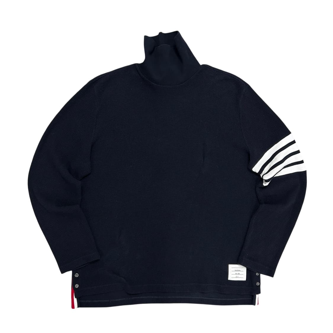 톰브라운 네이비 터틀넥 와플 니트(4) 상품이미지1