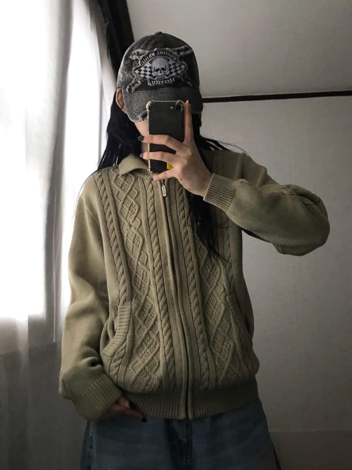 빈폴 카키 니트집업 상품이미지7