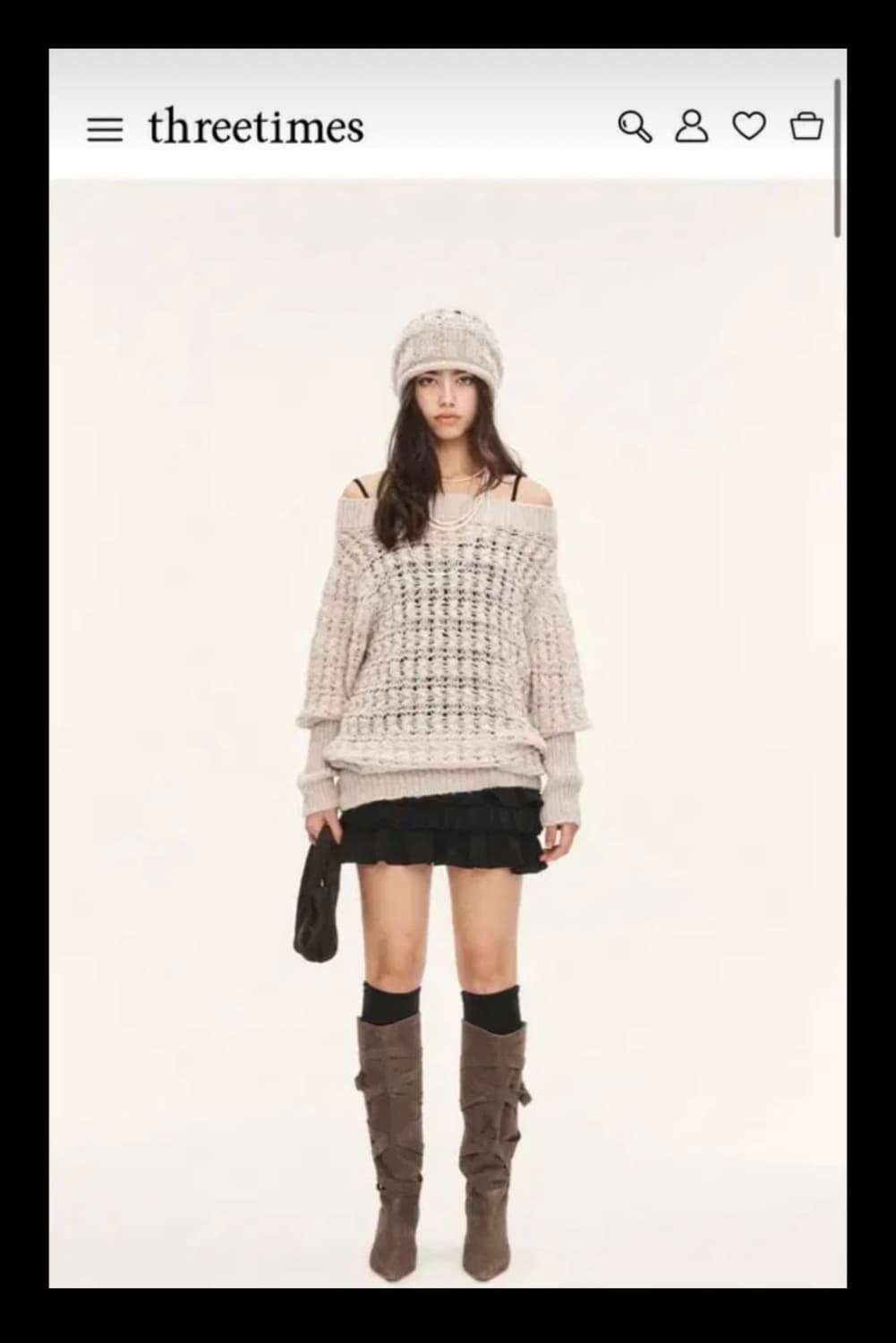 구해요!) 쓰리타임즈 멜로우탑 베이지 상품이미지1