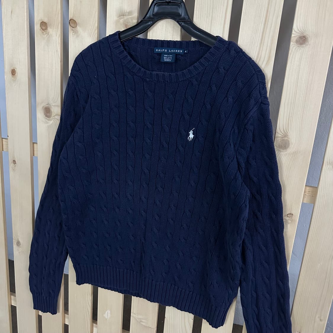 (M) 폴로 랄프로렌 네이비 꽈배기 케이블 니트 상품이미지2