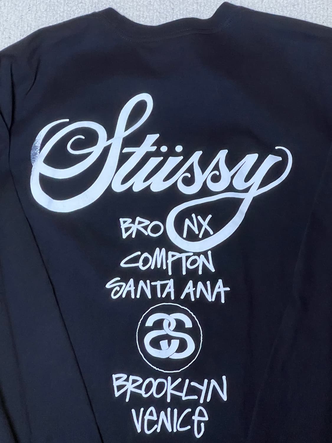 스투시 월드투어 롱슬리브 티셔츠 블랙 상품이미지4