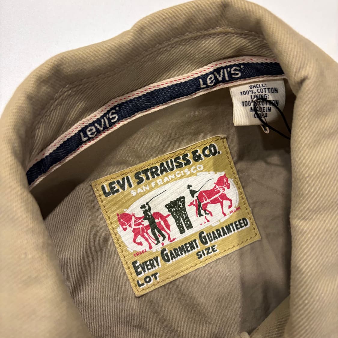 [L] 리바이스 빈티지 워크 베이지 면 자켓 D71 상품이미지5