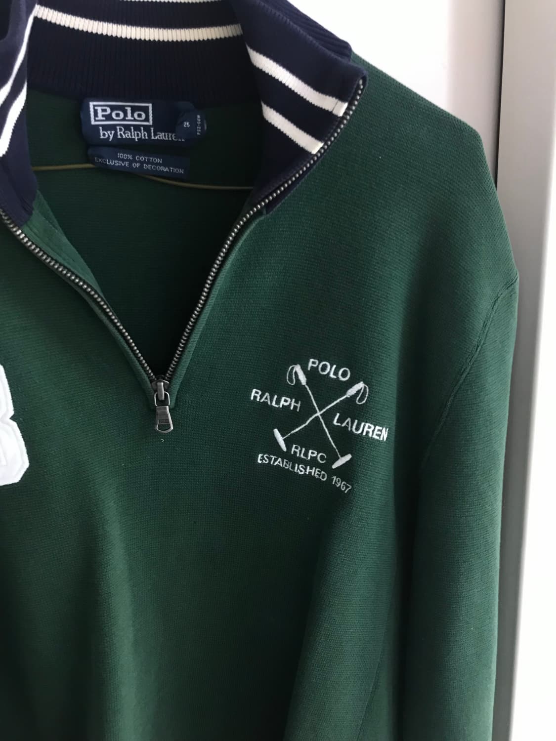 폴로 랄프로렌 그린 카라 반집업 M 상품이미지5