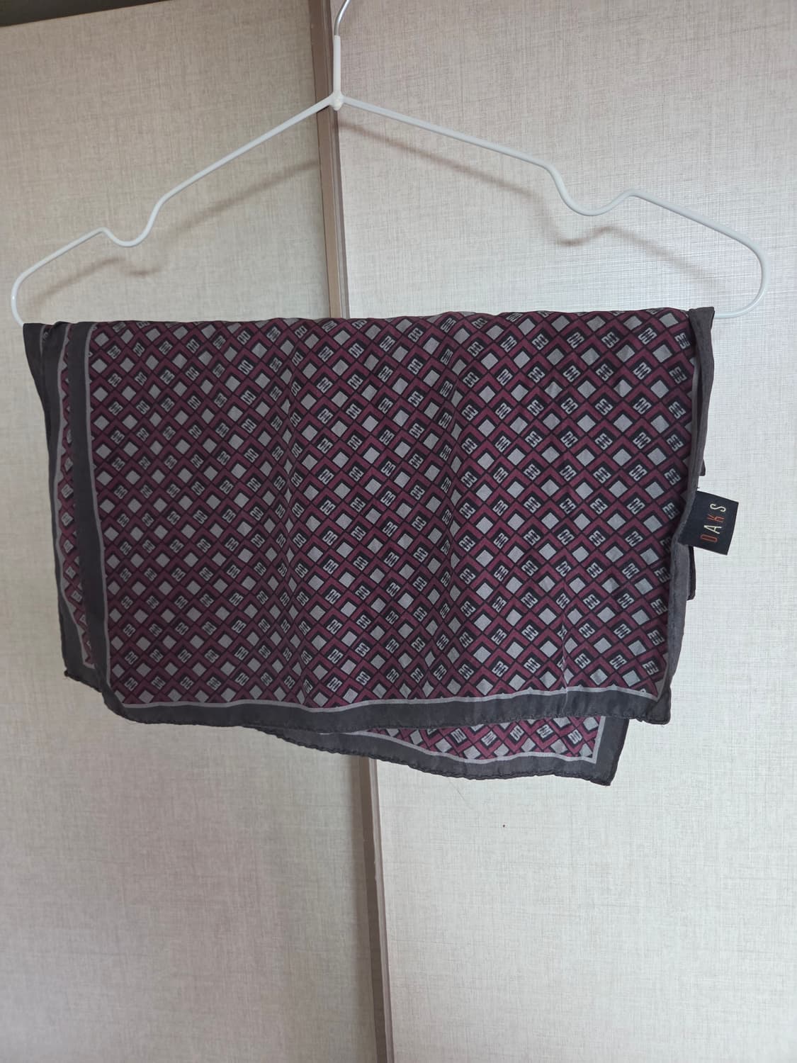 DAKS 체크 패턴 실크스카프 상품이미지2