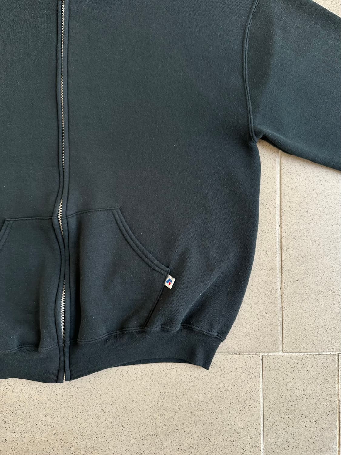 00s 빈티지 러셀 후드집업 다크그린 L 상품이미지3
