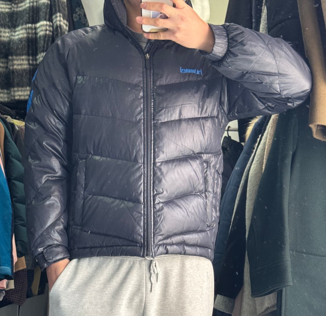 여성 험멜 Hummel 올드스쿨 다운 패딩 자켓 상품이미지2