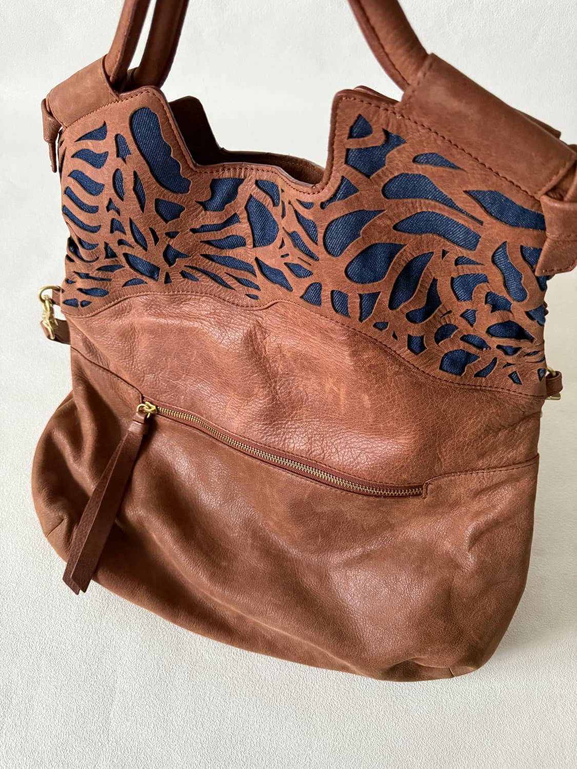 Pre owned 레더 토트 크로스백 상품이미지4