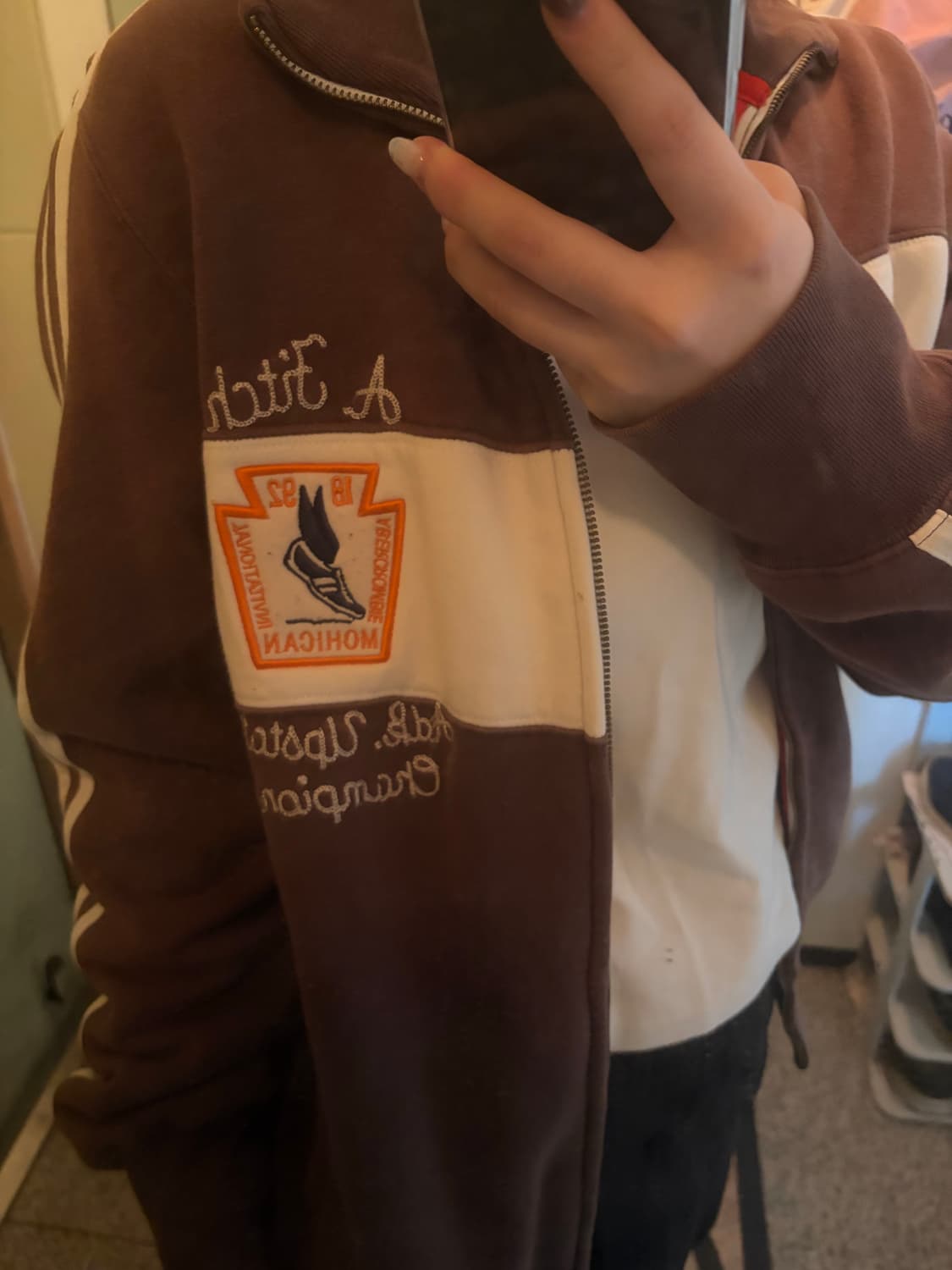 아베크롬비 브라운 기모집업 상품이미지5