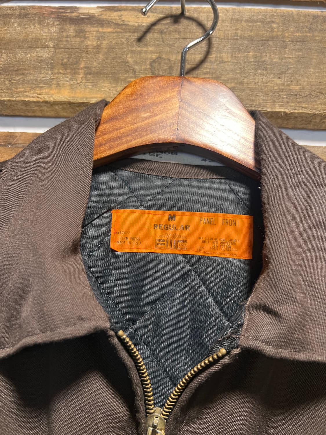 [M]90's Made in USA 허쉬 팩토리 브라운 워크자켓 상품이미지2