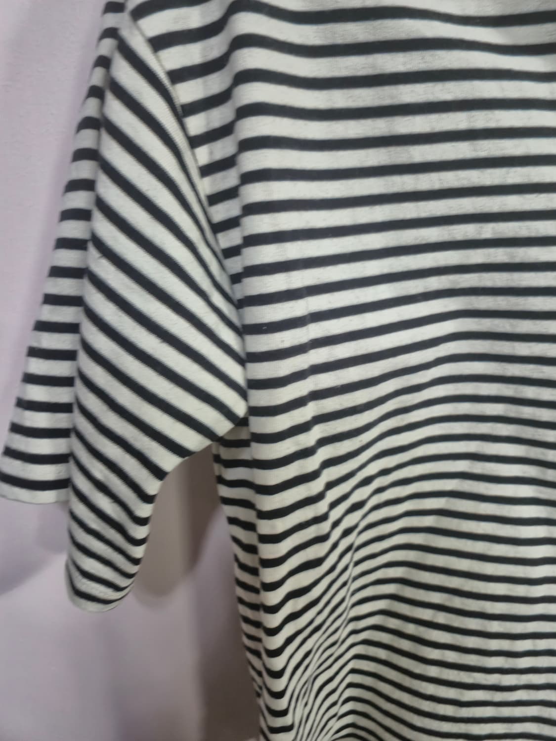 톰보이 스트라이프 반팔 카라 티셔츠 상품이미지4