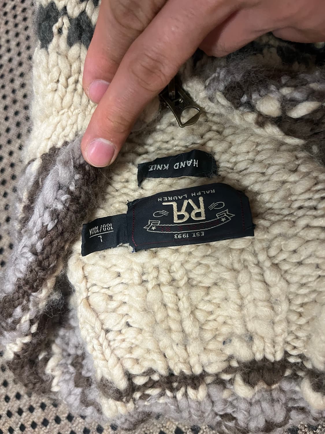 Rrl 더블알엘 버팔로 숄카라 가디건 L 상품이미지9