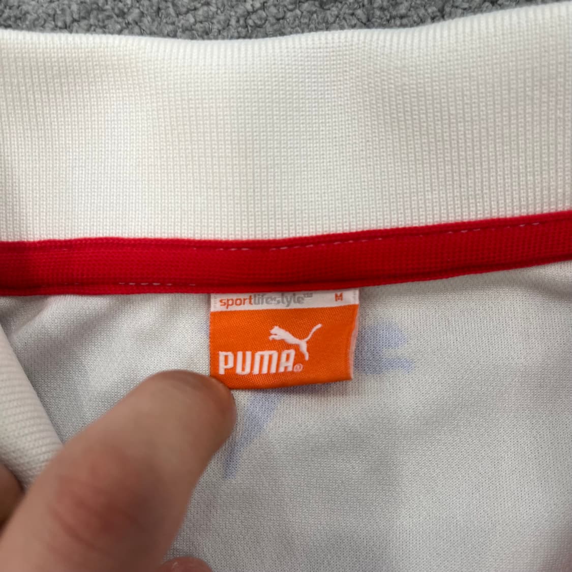 M 푸마 화이트 반팔 카라티 상품이미지6