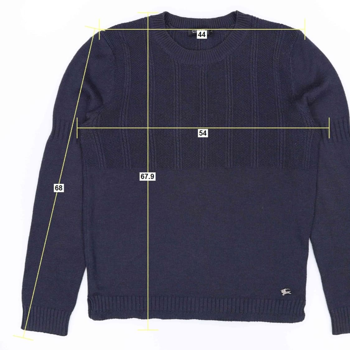 [L] 버버리 블랙라벨 롱슬리브 풀오버 케이블 니트 스웨터 3860 상품이미지10
