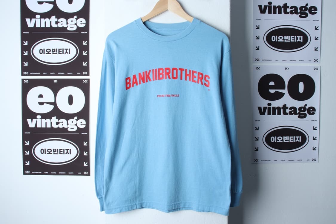 (M-L) BANK2BROTHERS 뱅크투브라더스 긴팔티셔츠-H32281 상품이미지2