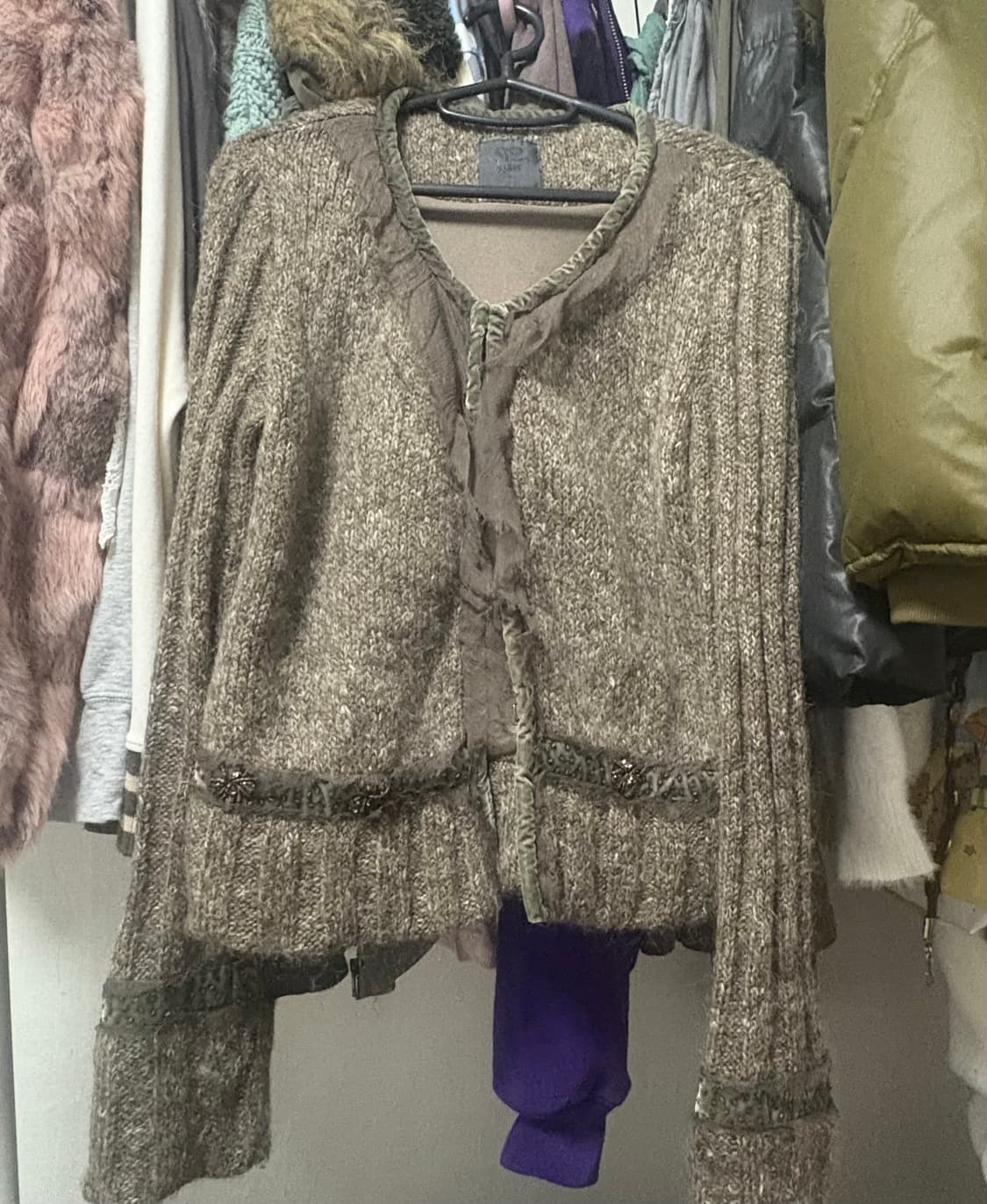 빈티지이게 뭐지? 가디건? 집업? 털자켓? 암튼 겉옷 팔아요 상품이미지1