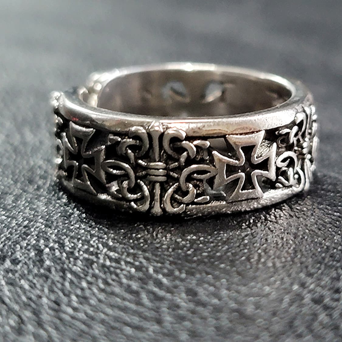 Zyph 백동 남자 엔틱 빈티지 명품 중세 고딕 십자 반지 상품이미지2