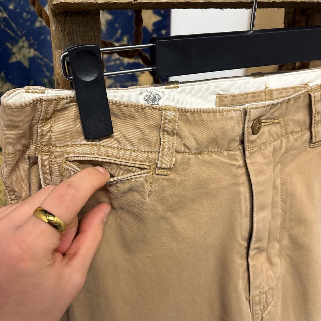 90s 폴로 랄프로렌 웰메이드 클래식 오피서 치노팬츠 빈티지워싱 N774 상품이미지5