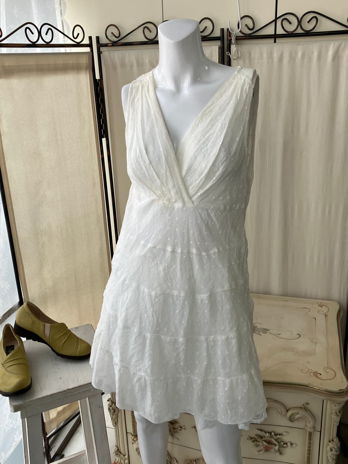 ivory dot sheer dress blouse 상품이미지7