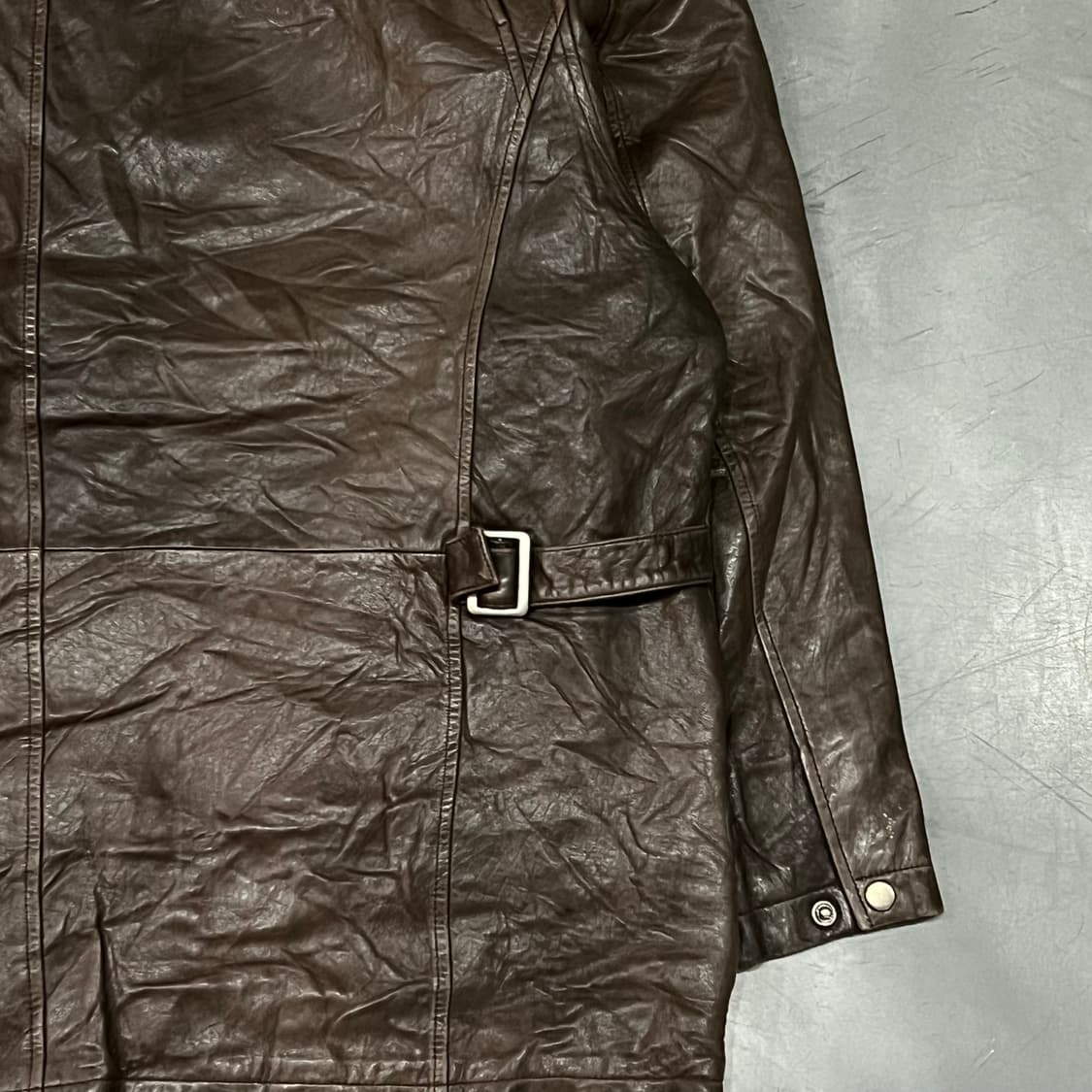  조스에이뱅크 레더 카라 자켓 y15014 상품이미지5