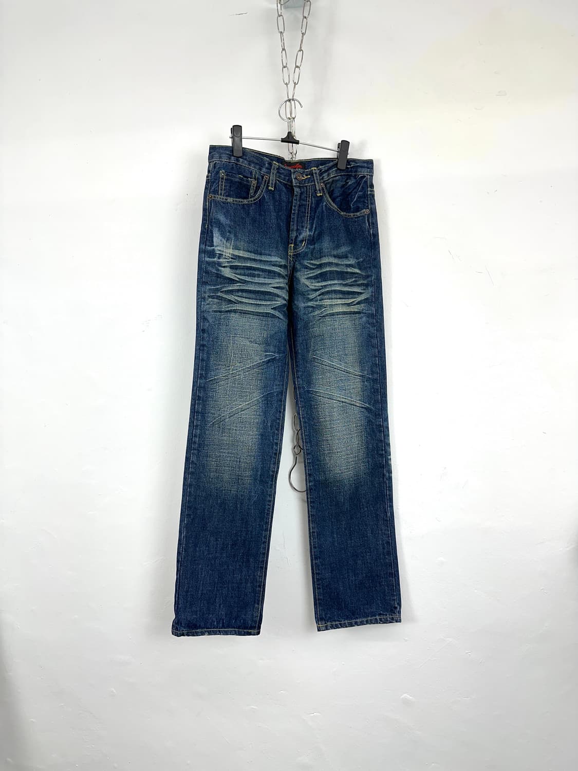 Studded Back Pocket Faded Denim Jeans 상품이미지5