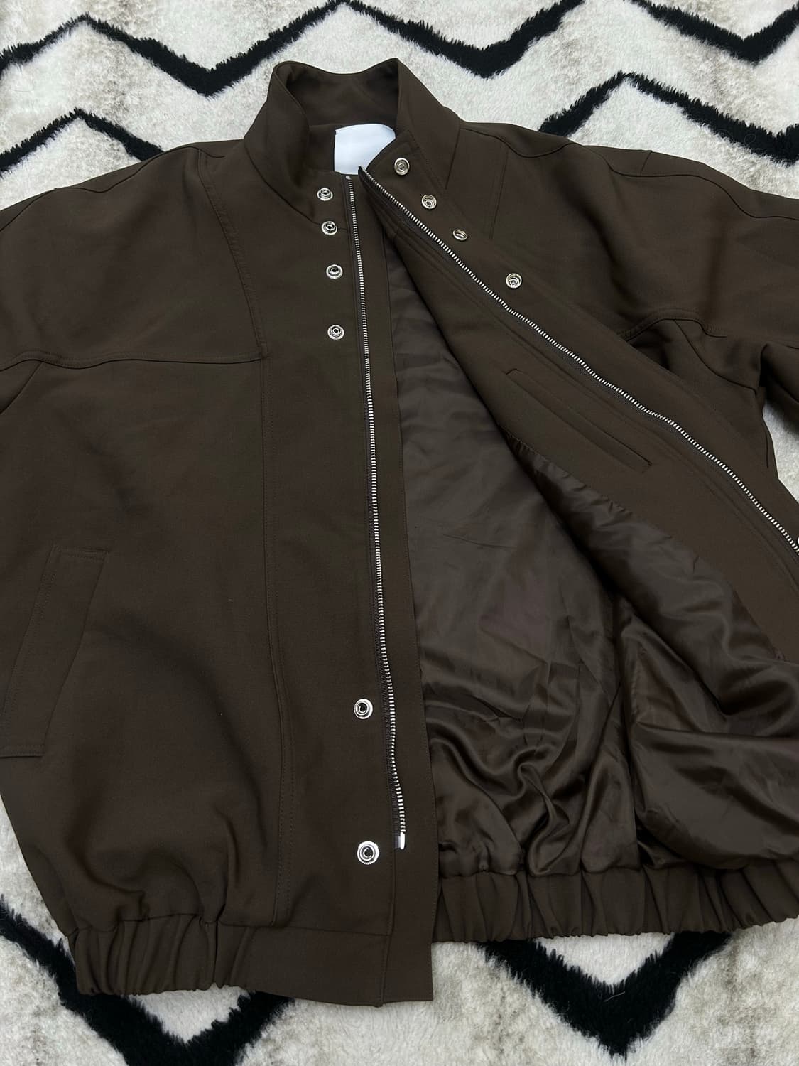 [Free]Laroom 오버핏 하이넥 자켓/브라운 상품이미지4