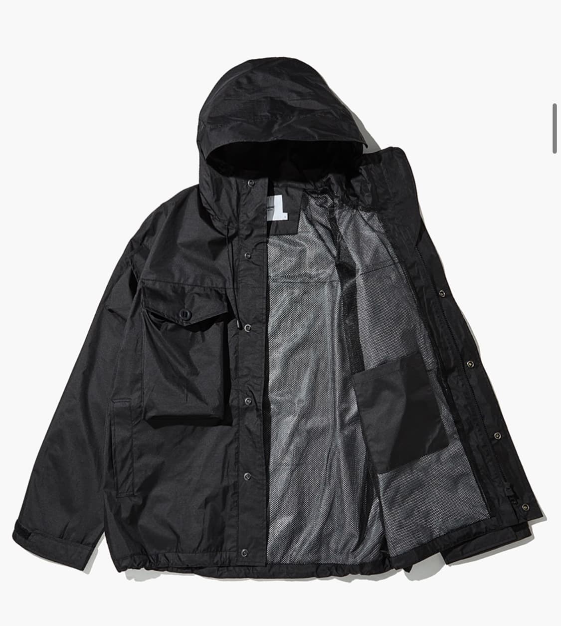 아웃스탠딩 립스탑 3레이어 컴뱃 포켓파카(블랙/올리브) 상품이미지3