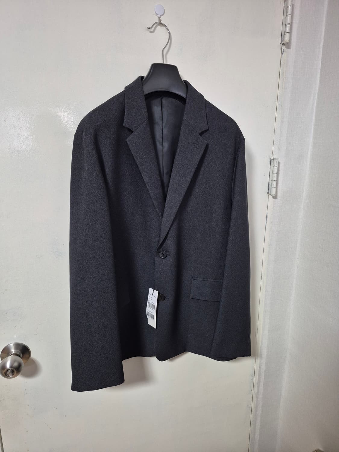 25FW 커스텀멜로우 Grey Loose Fit Textured 자켓 상품이미지3