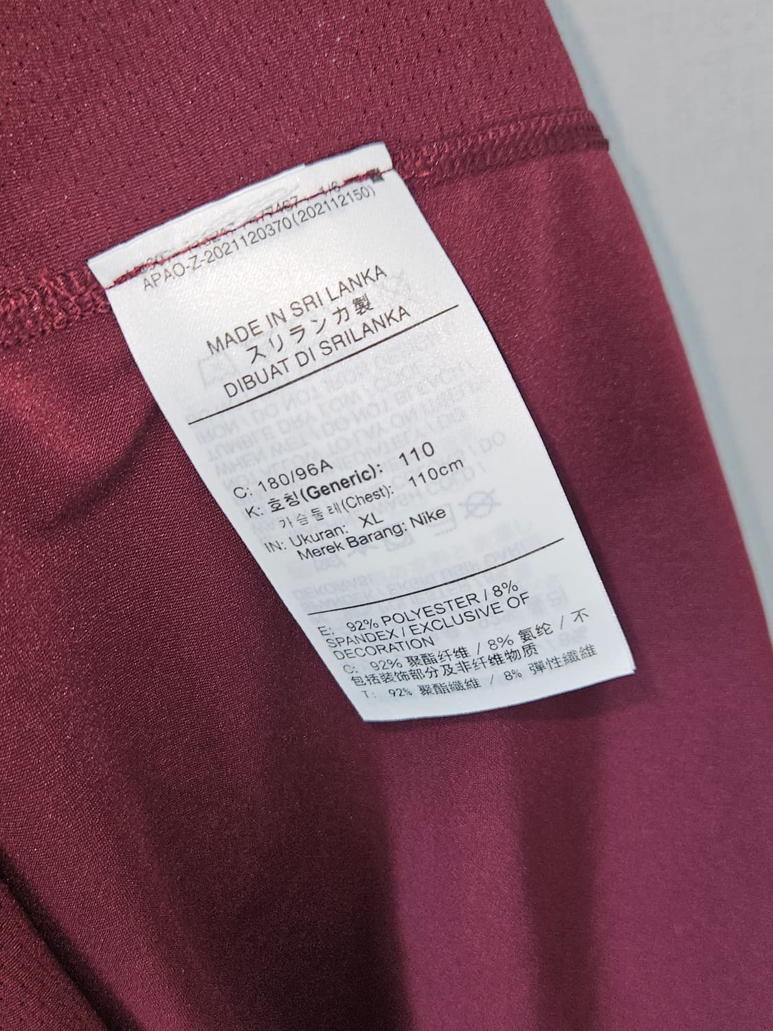 나이키 프로 베이스볼 드라이핏 3QT 탑 티셔츠 XL 110  (새상품) 상품이미지5
