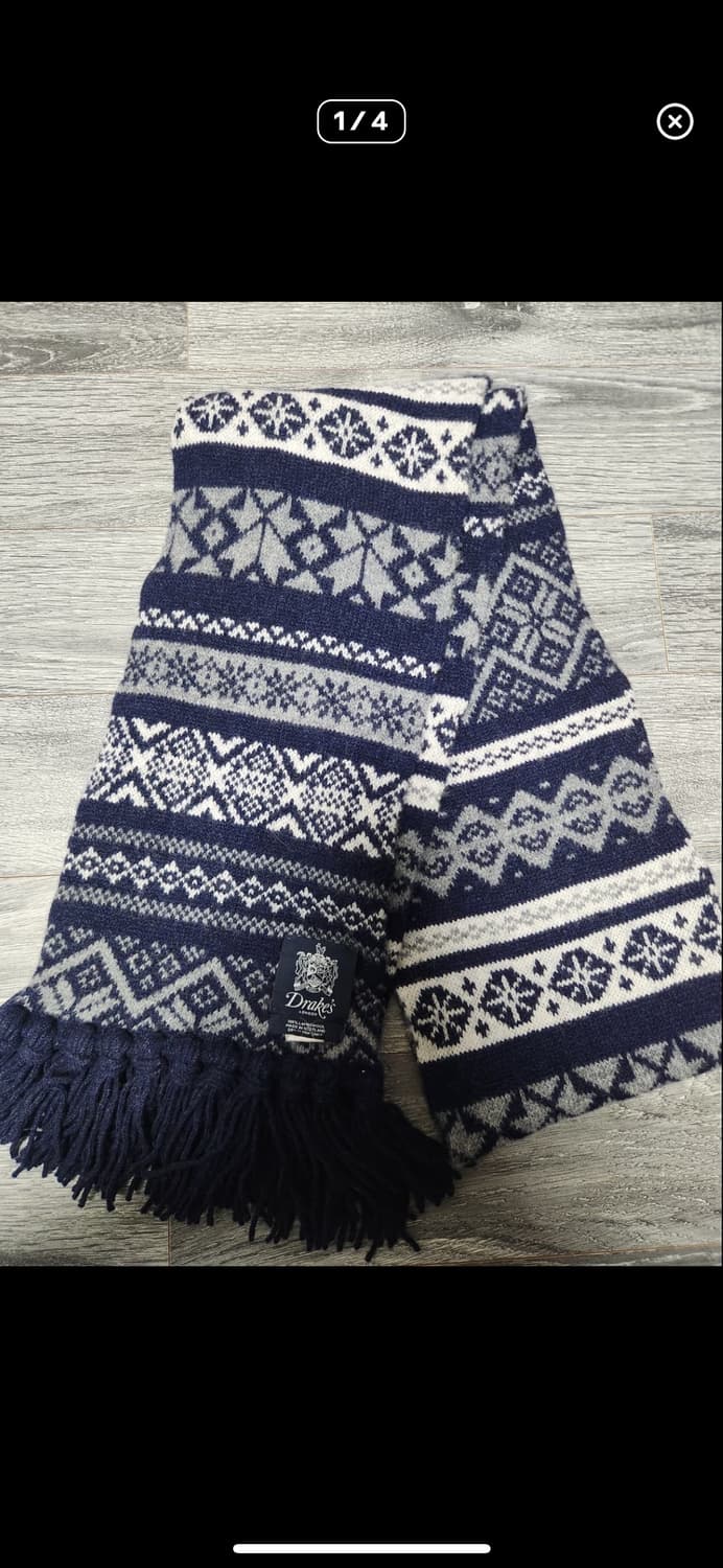 Drake’s 노르딕패턴 머플러 상품이미지4