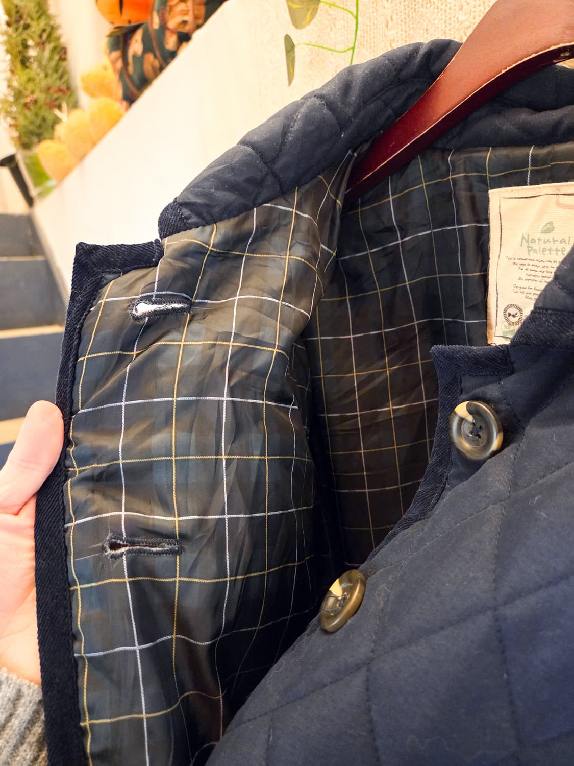 Harris tweed 경량 패딩 상품이미지4