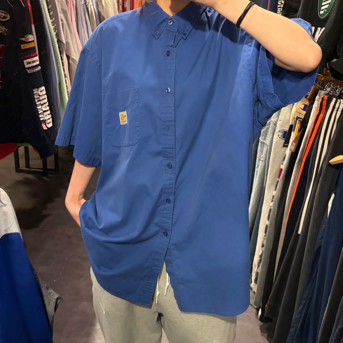 [IM] Carhartt 칼하트 반팔 셔츠 블루 상품이미지2