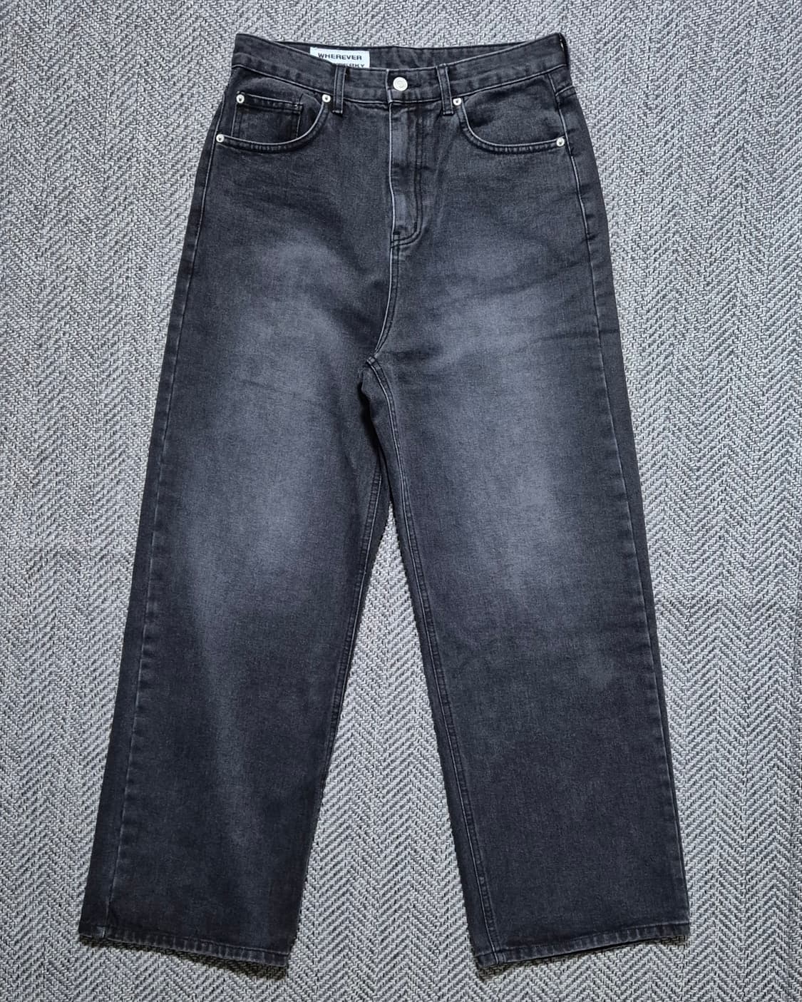 리플라이퍼키 와이드 데님 (Galaxy Black) S사이즈 상품이미지1