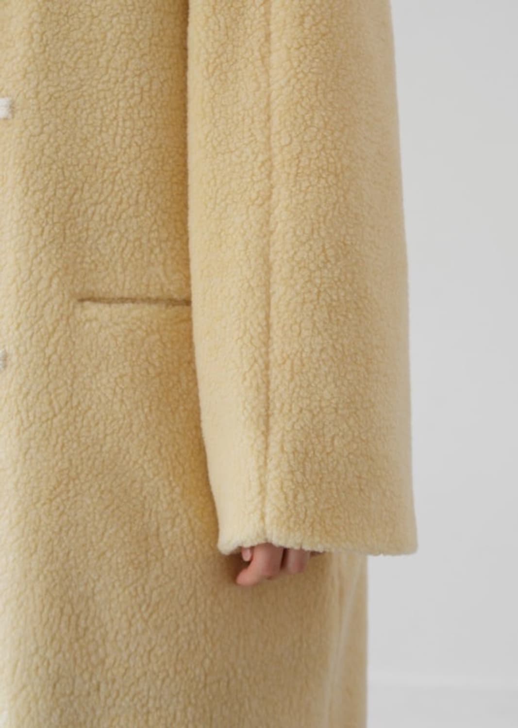 새제품) 아모멘토 퍼 토글 더플 코트 os 뽀글이 상품이미지5