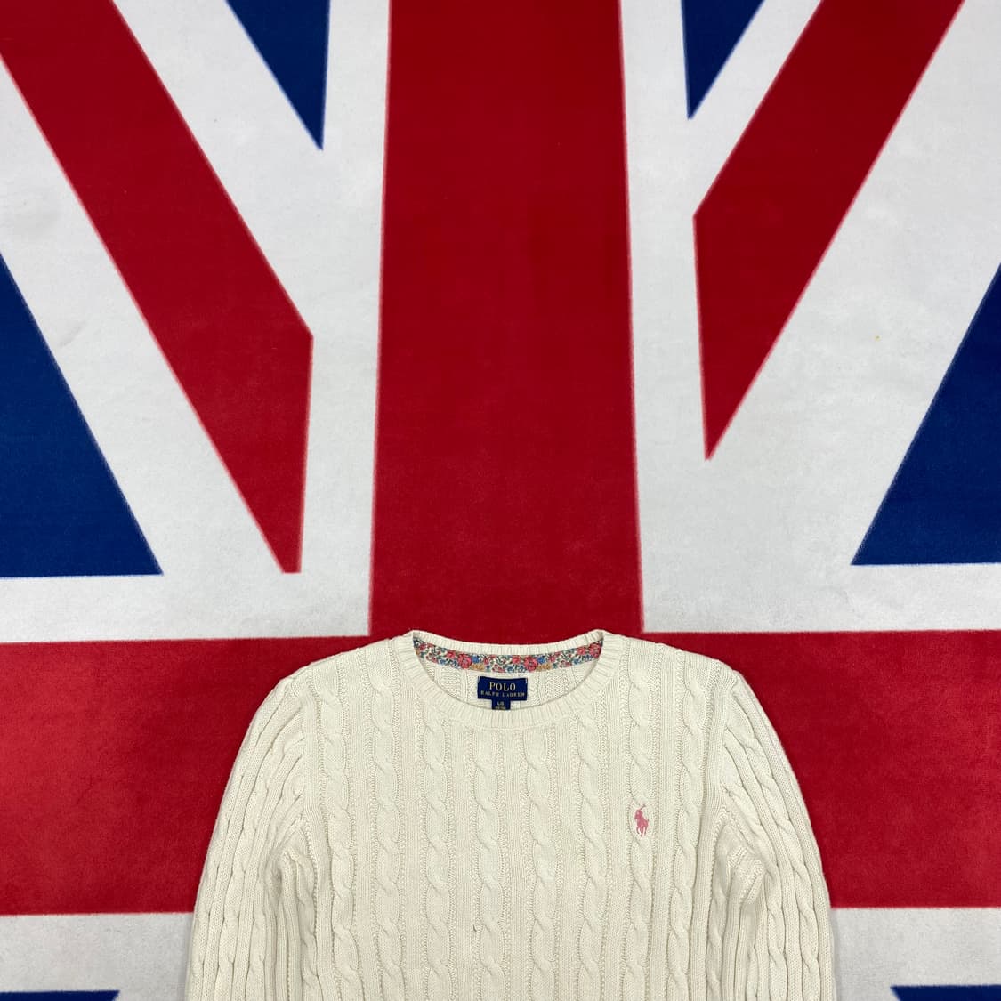 폴로 핑크포니 딱붙핏 니트 실측 여성 44 상품이미지2