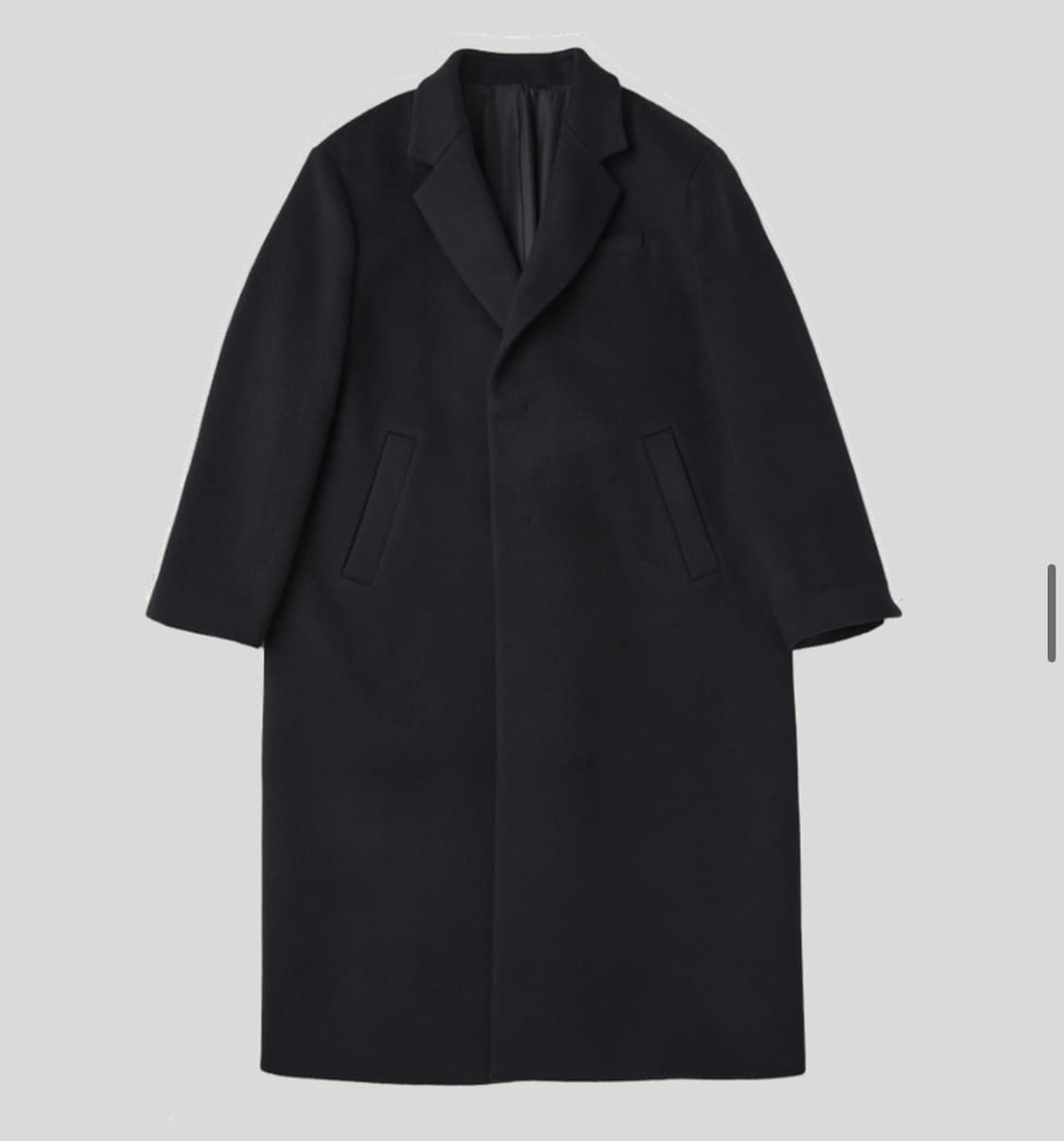 [M] 르아브 반더블 오버사이즈 너치드 코트 다크네이비 상품이미지2