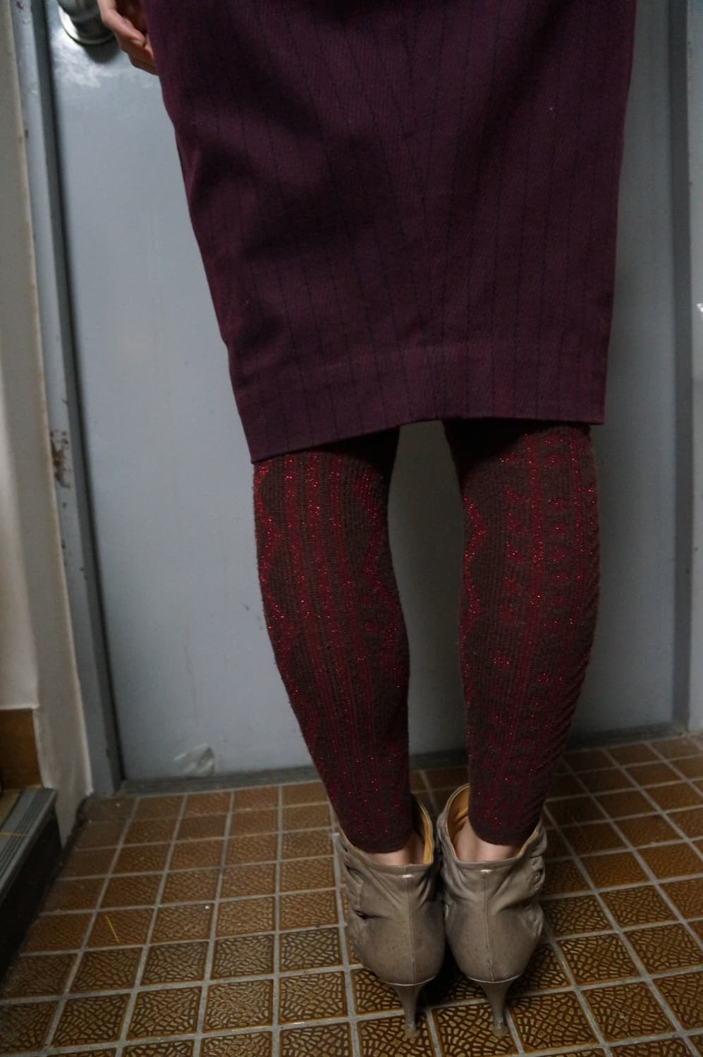 이세이 미야케 패턴 타이츠 상품이미지1