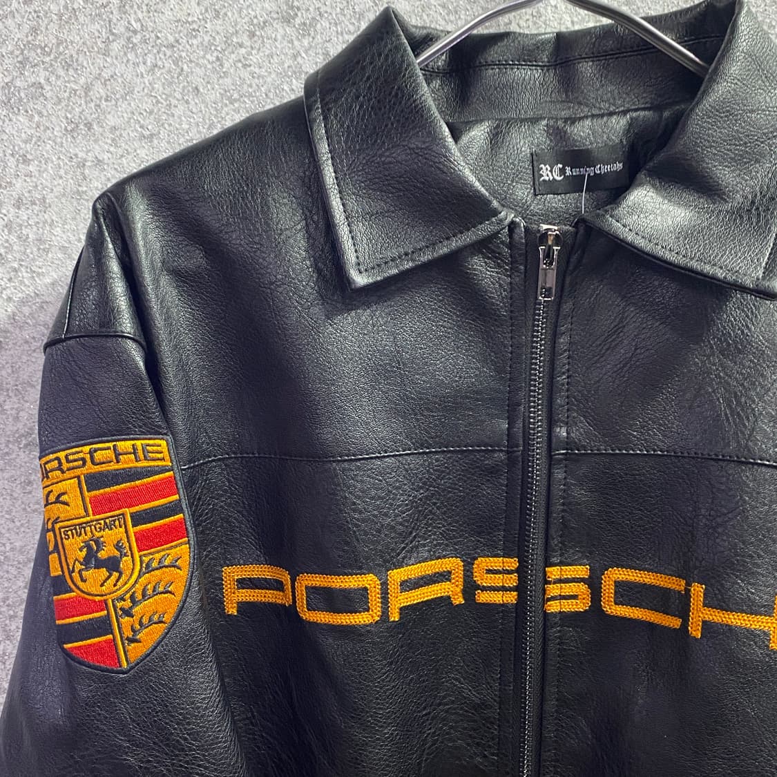 포르쉐 빅패치로고 레더자켓 B3263 상품이미지3