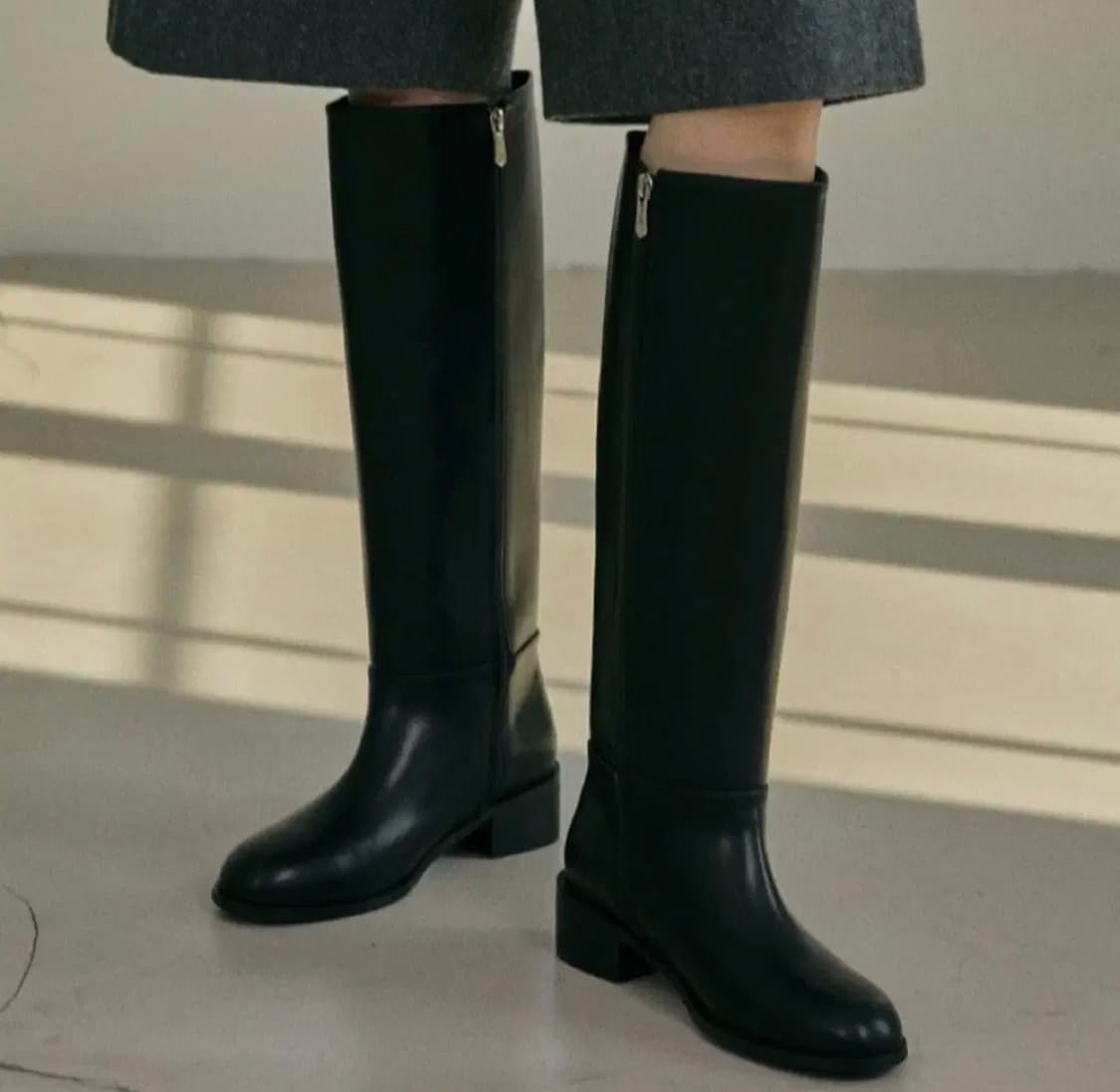 [실착 30걸음!!!]지니킴 블랙 롱부츠 상품이미지1
